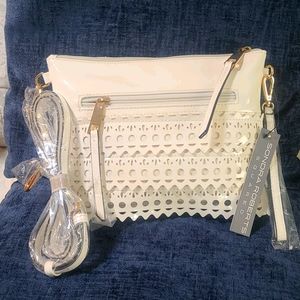 Sondra Roberts perforated crossbody